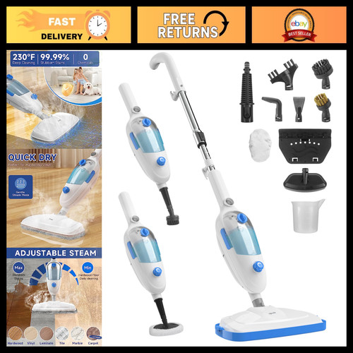 Steam mop handheld - 10-in-1, &